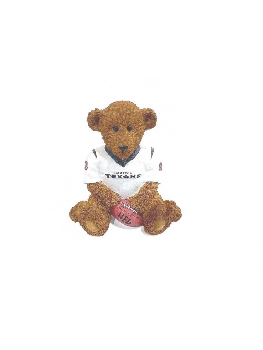 Vintage Elby Powerplay Teddies Football Bear Figurine with Box - Houston Texans